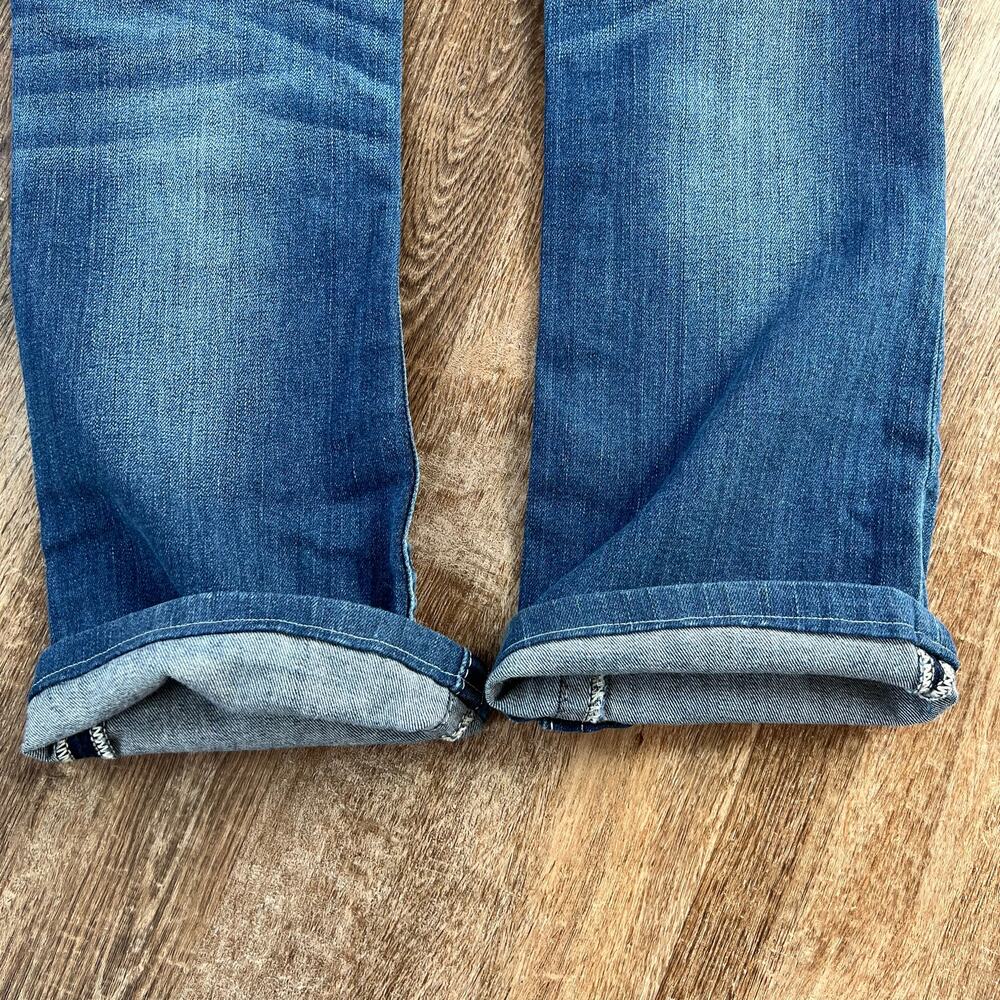 Miss Me Jeans Bootcut Medium Wash Jeweled Pockets Embroidered Gold Flowers - Picture 8 of 8